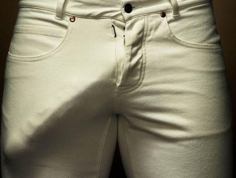 enlarged penis in pants