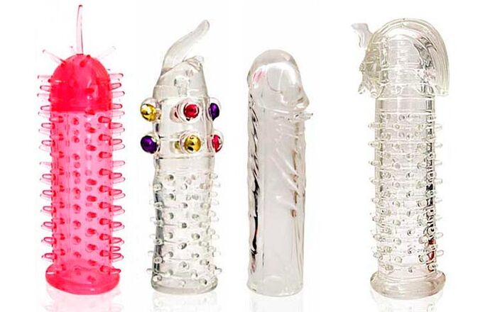 Various accessories to enlarge the penis during sex